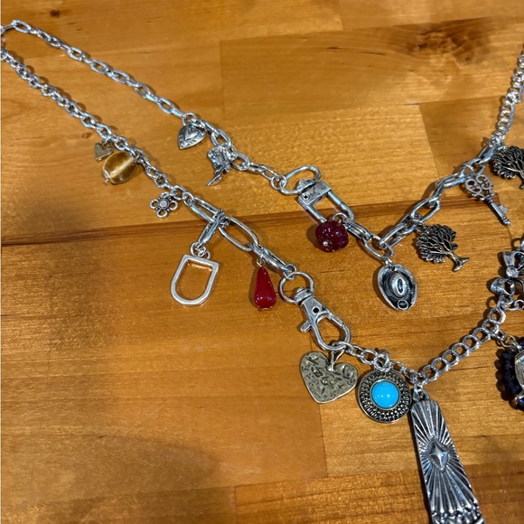 NWOTFree People Maxamillion Silver Charm Necklace - Picture 4 of 6